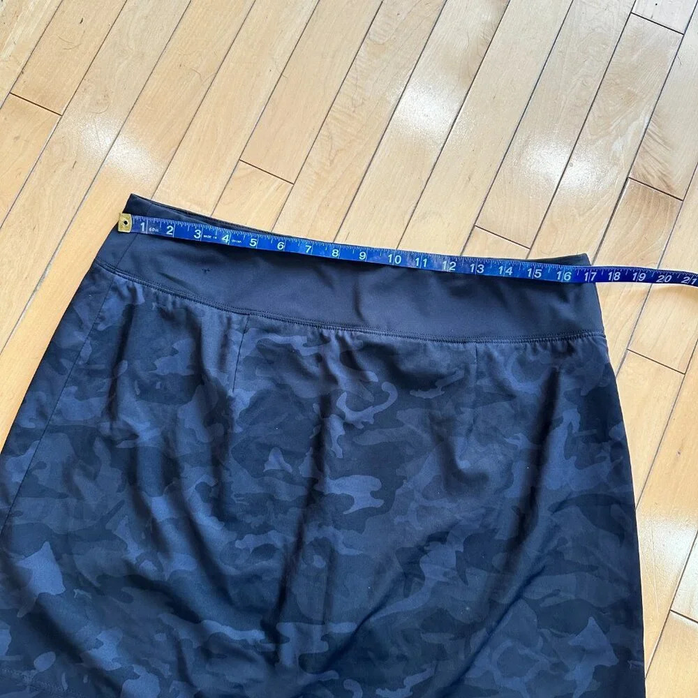 MAISON D'AMELIE Black Camo Print Skort Golf Pickleball Skirt - large - Picture 8 of 8